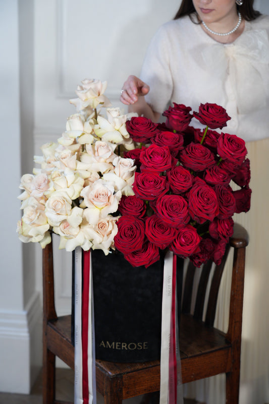 Red x Cream Roses